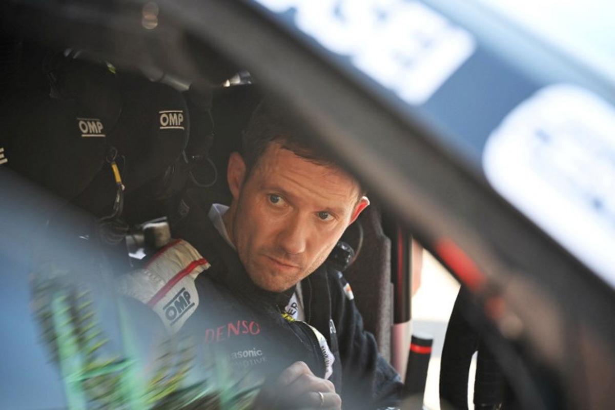 Sebastien Ogier of France arrives at the Enakyo park for Regroup during the Rally Japan, the 13th round of the FIA World Rally Championships in Nakatsugawa city, Gifu prefecture on November 8, 2025. Toshifumi KITAMURA / AFP