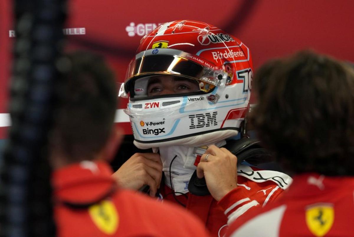 Ferrari's Monegasque driver Charles Leclerc prepares to compete in the qualifying session at the Circuit de Catalunya ahead of the Catalonia Formula One Grand Prix in Montmelo, on the outskirts of Barcelona, on June 13, 2026. Manaure QUINTERO / POOL / AFP