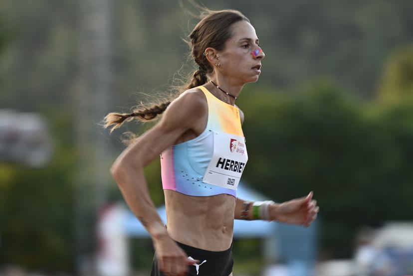 Belgian Chloe Herbiet pictured in action during the 2026 edition of the 'Meeting International d'Athletisme de la Province de Liege' athletics event in Liege, Wednesday 15 July 2026. BELGA PHOTO ERIC LALMAND