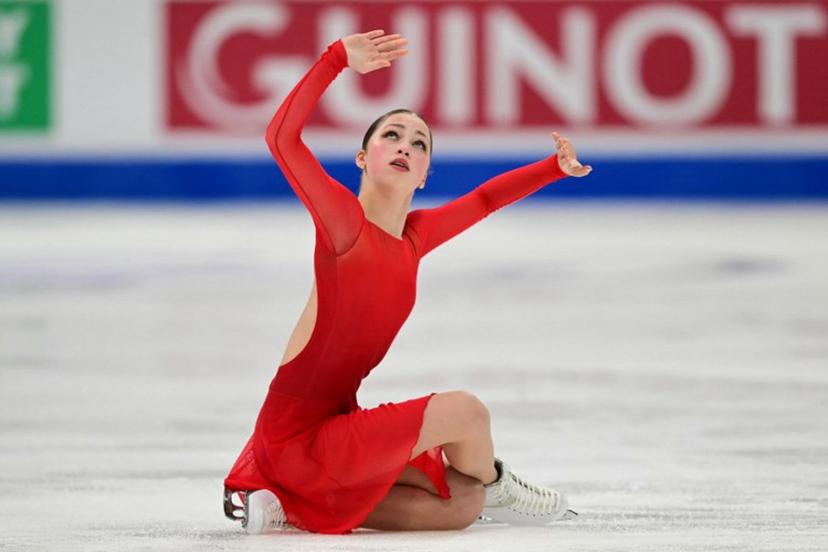 Belgium's Nina Pinzarrone competes during the women's Free Skating event of the ISU Figure Skating European Championships in Tallinn, Estonia on January 31, 2025. Daniel MIHAILESCU / AFP
