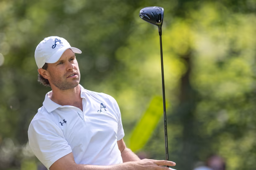 Belgian Thomas Detry pictured in action during the final round (4/4) of the 2026 Soudal Open DP World Tour golf tournament in Schilde, Sunday 24 May 2026. The Soudal Open takes place from 21 to 24 May at the Rinkven Golf Club in Schilde. BELGA PHOTO JONAS ROOSENS
