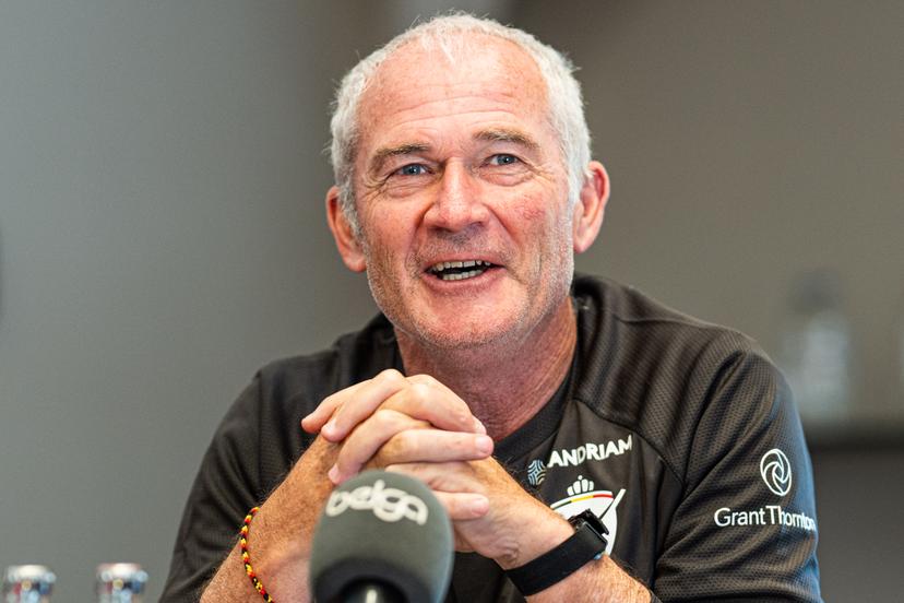 Belgium's head coach Shane McLeod pictured during a press conference of the Belgian national teams Red Lions and Red Panthers for the upcoming 2026 Hockey World Cup, Wednesday 12 August 2026, in Genval. The 2026 edition of the Hockey World Cup takes place in Belgium and The Netherlands from August 15 to August 30. BELGA PHOTO EMILE WINDAL