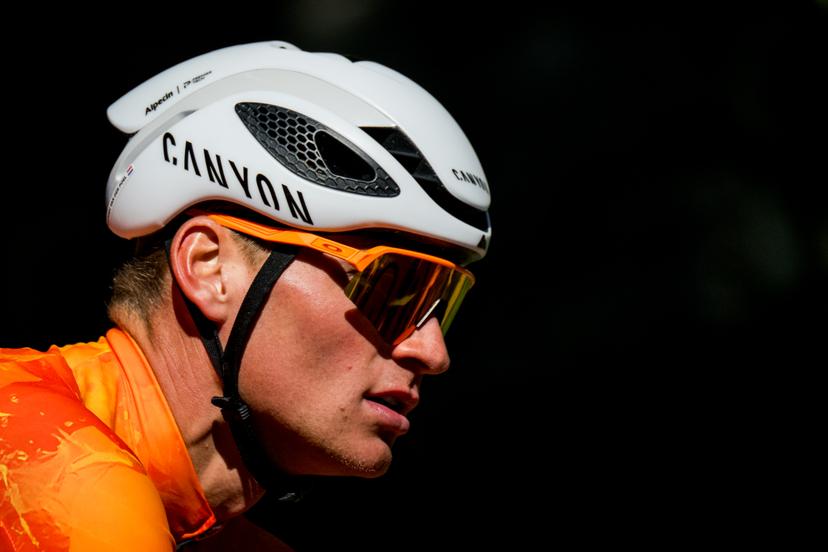 Dutch Mathieu van der Poel pictured in action during a training before the cycling World Championship, in Montreal, Canada, Wednesday 23 September 2026. The UCI road world championships are taking place from 20 to 27 September, in Montreal, Canada. BELGA PHOTO JASPER JACOBS