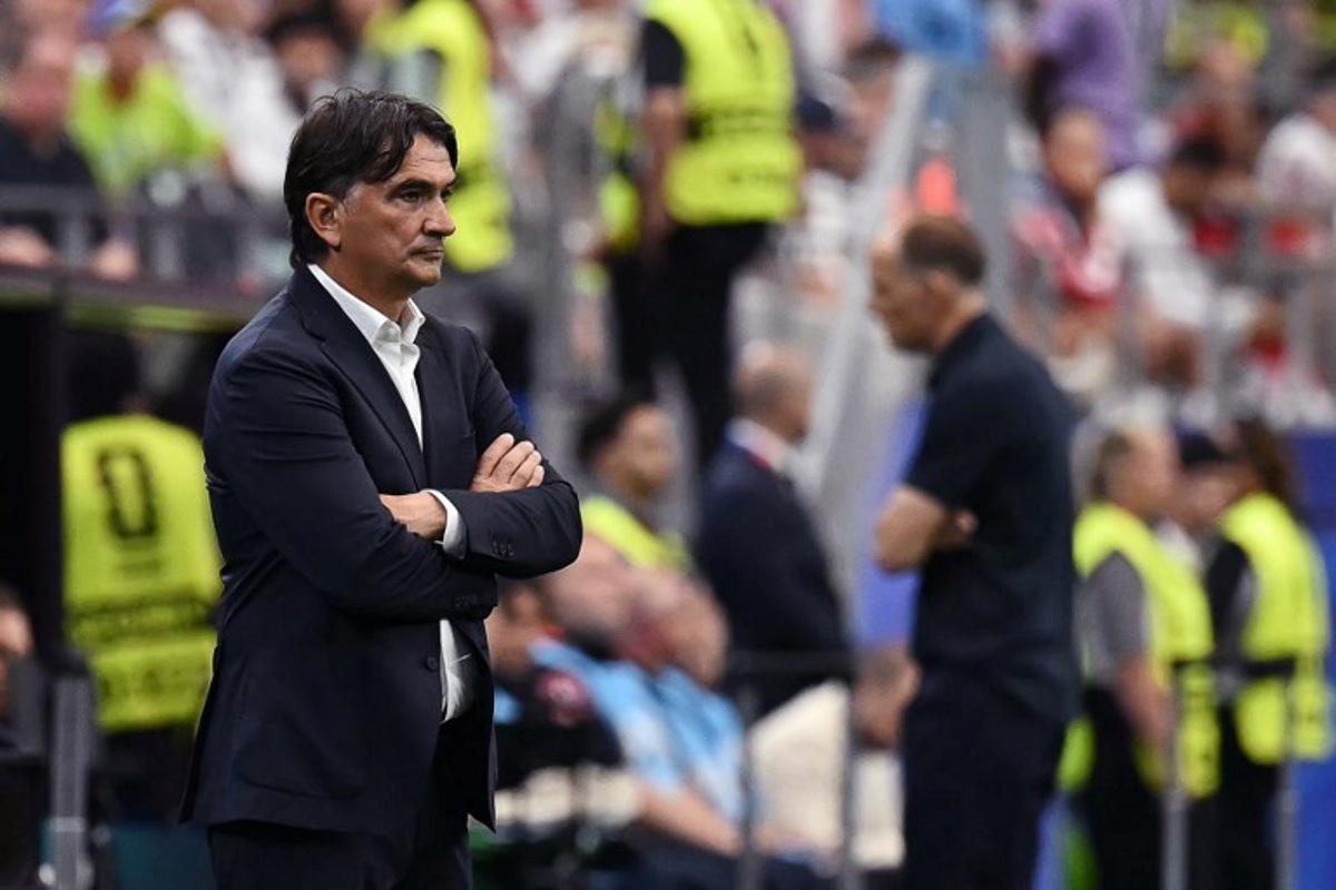 Croatia's head coach Zlatko Dalic reacts on the touch line during the 2026 World Cup Group L football match between England and Croatia at the Dallas Stadium in Arlington on June 17, 2026. Paul ELLIS / AFP