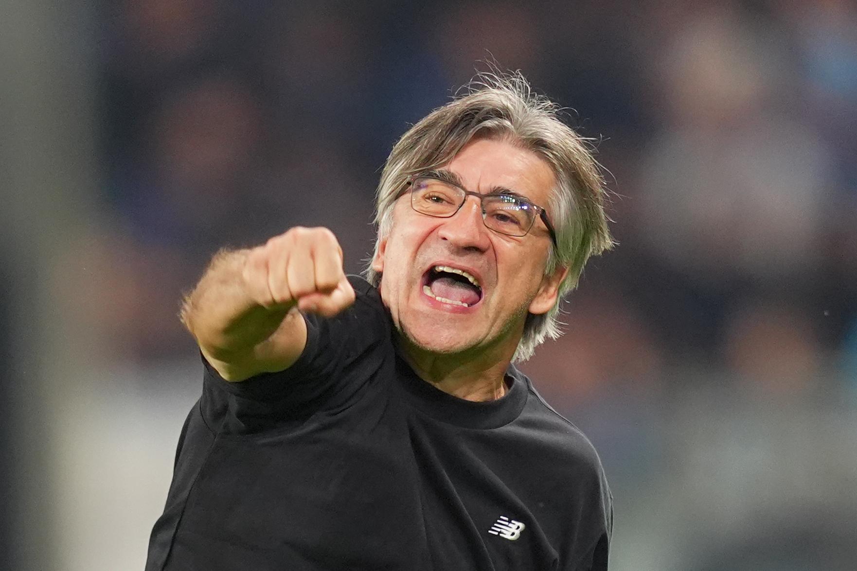 Atalanta's head coach Ivan Juric celebrates after winning a game between Italian club Atalanta Bergamo and Belgian soccer team Club Brugge, on Tuesday 30 September 2025 in Bergamo, Italy, on the second day of the UEFA Champions League competition. BELGA PHOTO SPADA/LA PRESSE *** BENELUX ONLY ***