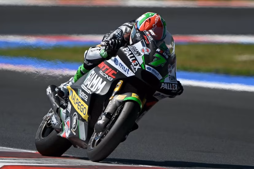 REDS Fantic Racing's Belgian rider Barry Baltus competes during the San Marino Moto2 race at the Misano World Circuit Marco Simoncelli, in Misano Adriatico, northern Italy on September 13, 2026. Andreas SOLARO / AFP