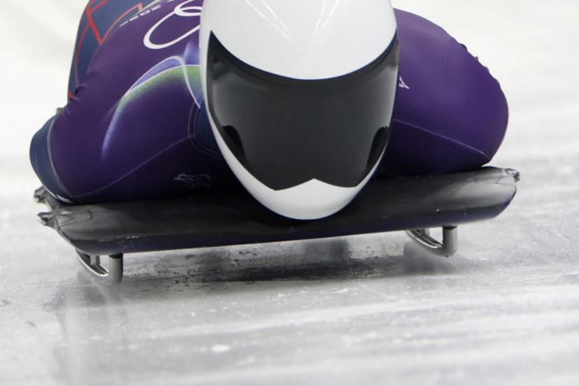 Britain's Matt Weston competes in the skeleton men's heat 1 at Cortina Sliding Centre during the Milano Cortina 2026 Winter Olympic Games in Cortina d'Ampezzo on February 12, 2026. Odd ANDERSEN / AFP
