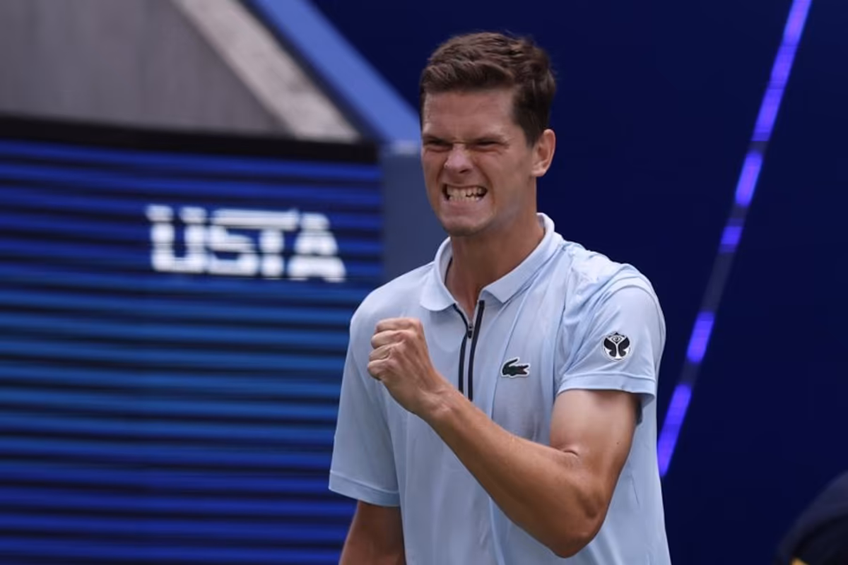 Belgium's Alexander Blockx reacst during his men's singles third round tennis match against Italy's Flavio Cobolli on day seven of the US Open tennis tournament at the USTA Billie Jean King National Tennis Center in New York City on September 5, 2026. TIMOTHY A. CLARY / AFP