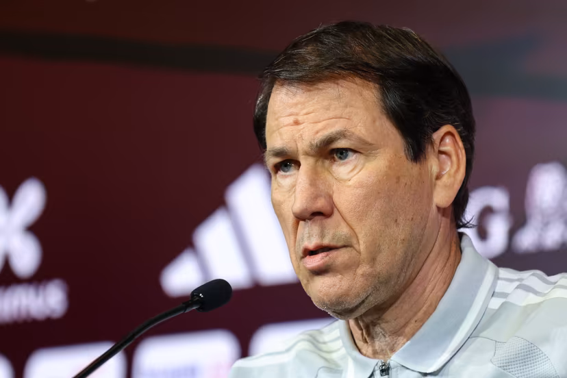 Belgium's head coach Rudi Garcia pictured during a press conference of the Red Devils, the Belgian national soccer team, in Tubize on Friday 20 March 2026. The team is preparing for its friendly games against the United States and Mexico. These games are preparation games of the 2026 World Cup. BELGA PHOTO BRUNO FAHY