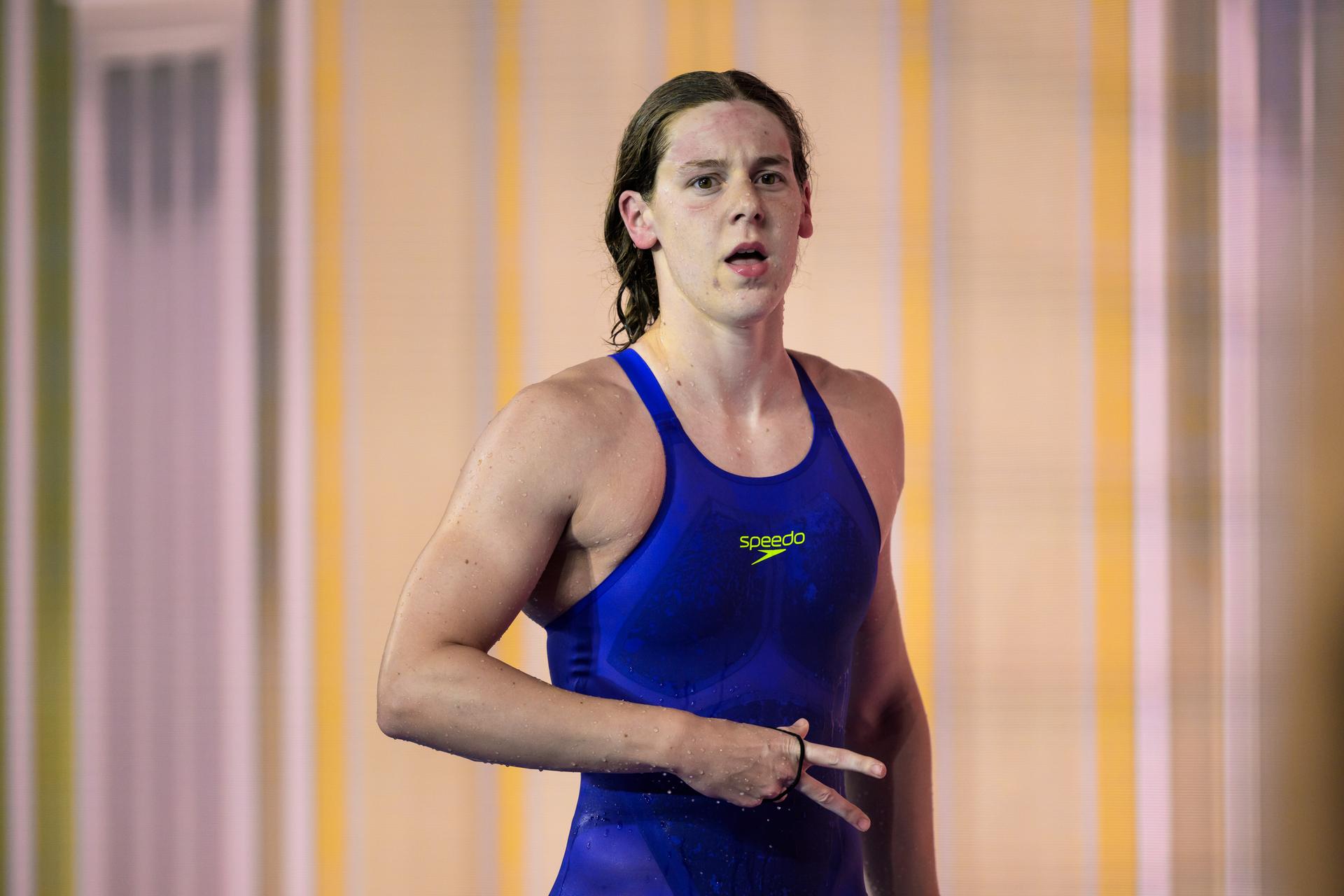 ATTENTION EDITORS - BENELUX ONLY - ATTENTION EDITORS - BENELUX ONLY - 250728 Roos Vanotterdijk of Belgium after competing in women's 100 meters backstroke swimming semifinal during day 18 of the World Aquatics Championships on July 28, 2025 in Singapore. Photo: Joel Marklund / BILDBYRÅN / kod JM / JM0711 bbeng simning swimming svømming sim-vm vm sim-vm 2025 world aquatics championships 2025 dam