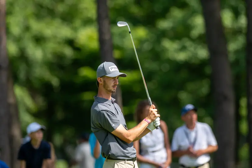 Belgian Anthony De Schutter pictured in action during the final round (4/4) of the 2026 Soudal Open DP World Tour golf tournament in Schilde, Sunday 24 May 2026. The Soudal Open takes place from 21 to 24 May at the Rinkven Golf Club in Schilde. BELGA PHOTO JONAS ROOSENS