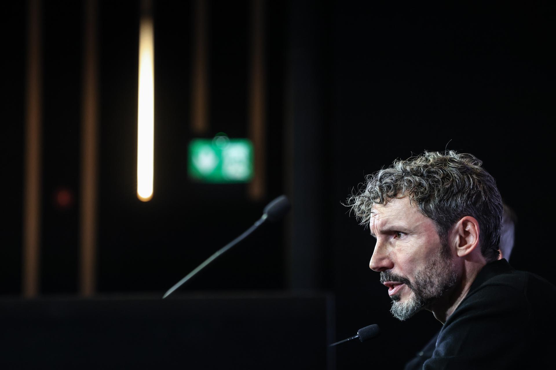 Belgium's head coach Mark van Bommel is pictured during a press conference to announce the selection of the Red Devils, the Belgian national soccer team, at the national training center in Tubize, Friday 18 September 2026. The team is preparing for fixtures in the UEFA Nations League competition. BELGA PHOTO BRUNO FAHY