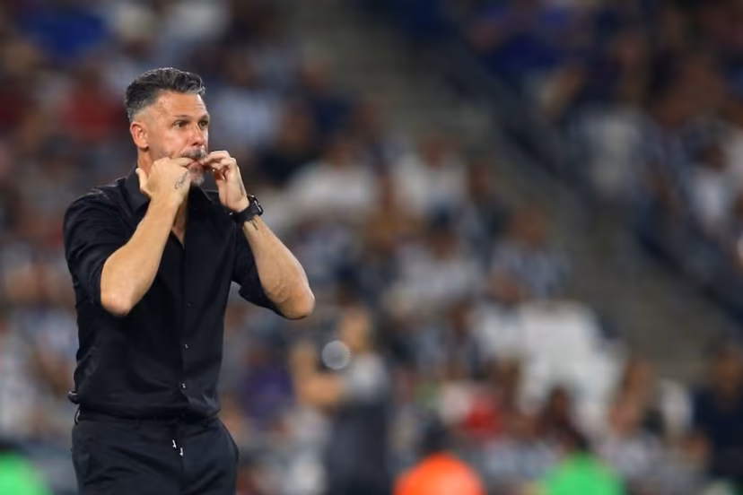 Monterrey's Argentine coach Martin Demichelis gestures during the Liga MX Clausura football match between Monterrey and Tijuana at the BBVA Stadium in Monterrey, Mexico on March 29, 2025. Julio Cesar AGUILAR / AFP