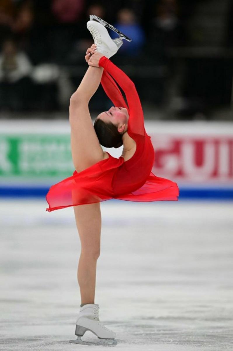 Belgium's Nina Pinzarrone competes during the women's Free Skating event of the ISU Figure Skating European Championships in Tallinn, Estonia on January 31, 2025. Daniel MIHAILESCU / AFP