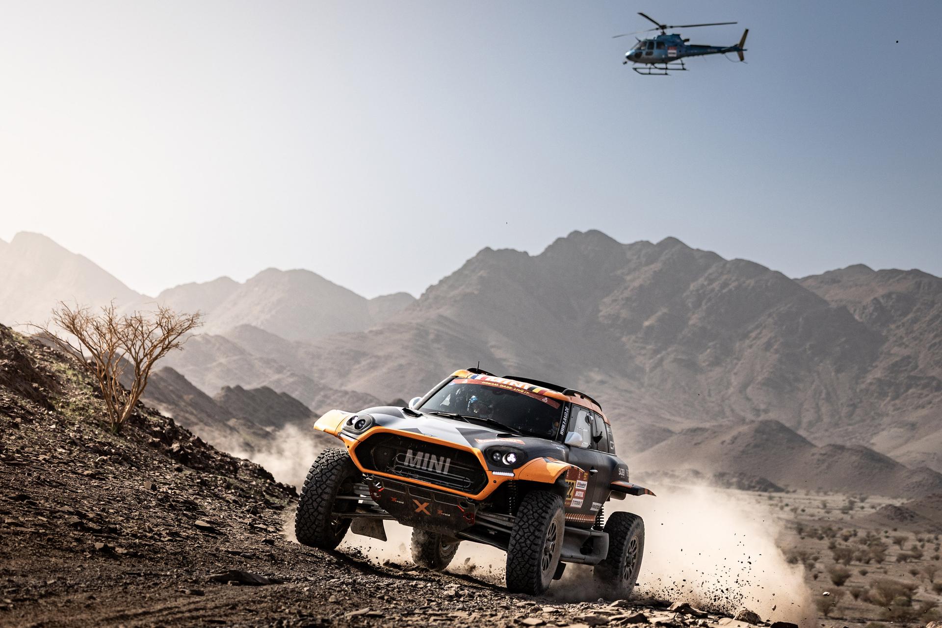 ATTENTION EDITORS - HAND OUT PICTURES - EDITORIAL USE ONLY - MANDATORY CREDIT: Simon Bauchau Hand out picture released by Eric Dupain shows Guillaume de Mévius and Mathieu Baumel during stage 2 of the 2026 Dakar rally race in AlUla, Saoudi Arabia on Monday 05 January 2026. *** Belga and Belga Editorial Board decline all responsibility regarding the content of this picture. *** BELGA PHOTO HAND OUT SIMON BAUCHAU