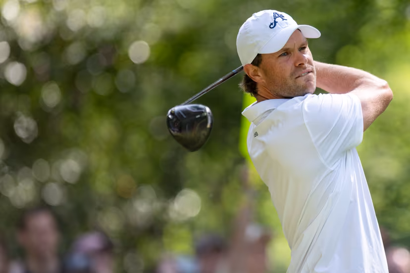 Belgian Thomas Detry pictured in action during the final round (4/4) of the 2026 Soudal Open DP World Tour golf tournament in Schilde, Sunday 24 May 2026. The Soudal Open takes place from 21 to 24 May at the Rinkven Golf Club in Schilde. BELGA PHOTO JONAS ROOSENS