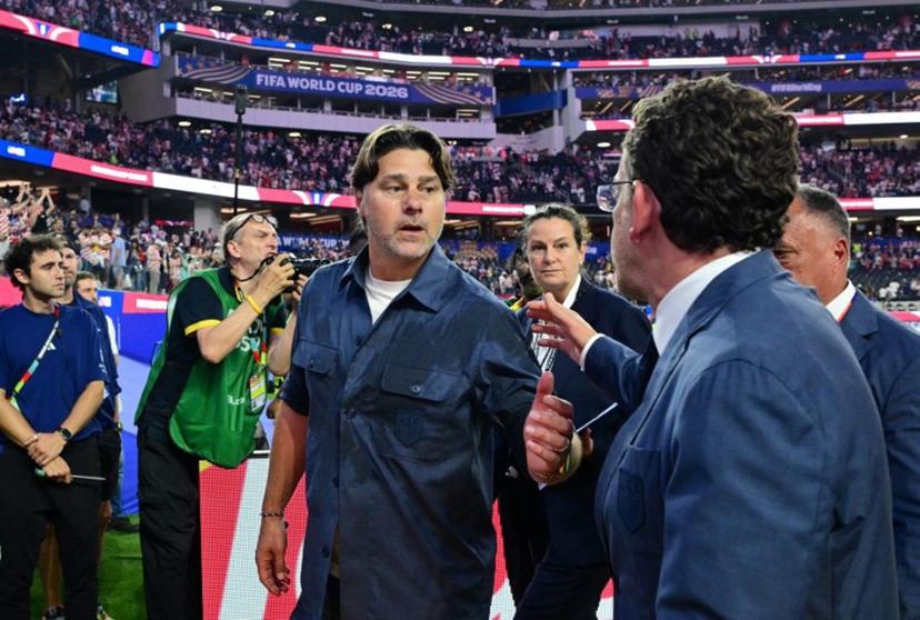 US Argentine head coach Mauricio Pochettino gestures after winning the 2026 World Cup Group D football match between USA and Paraguay at the Los Angeles Stadium in Inglewood on June 12, 2026. Frederic J. BROWN / AFP