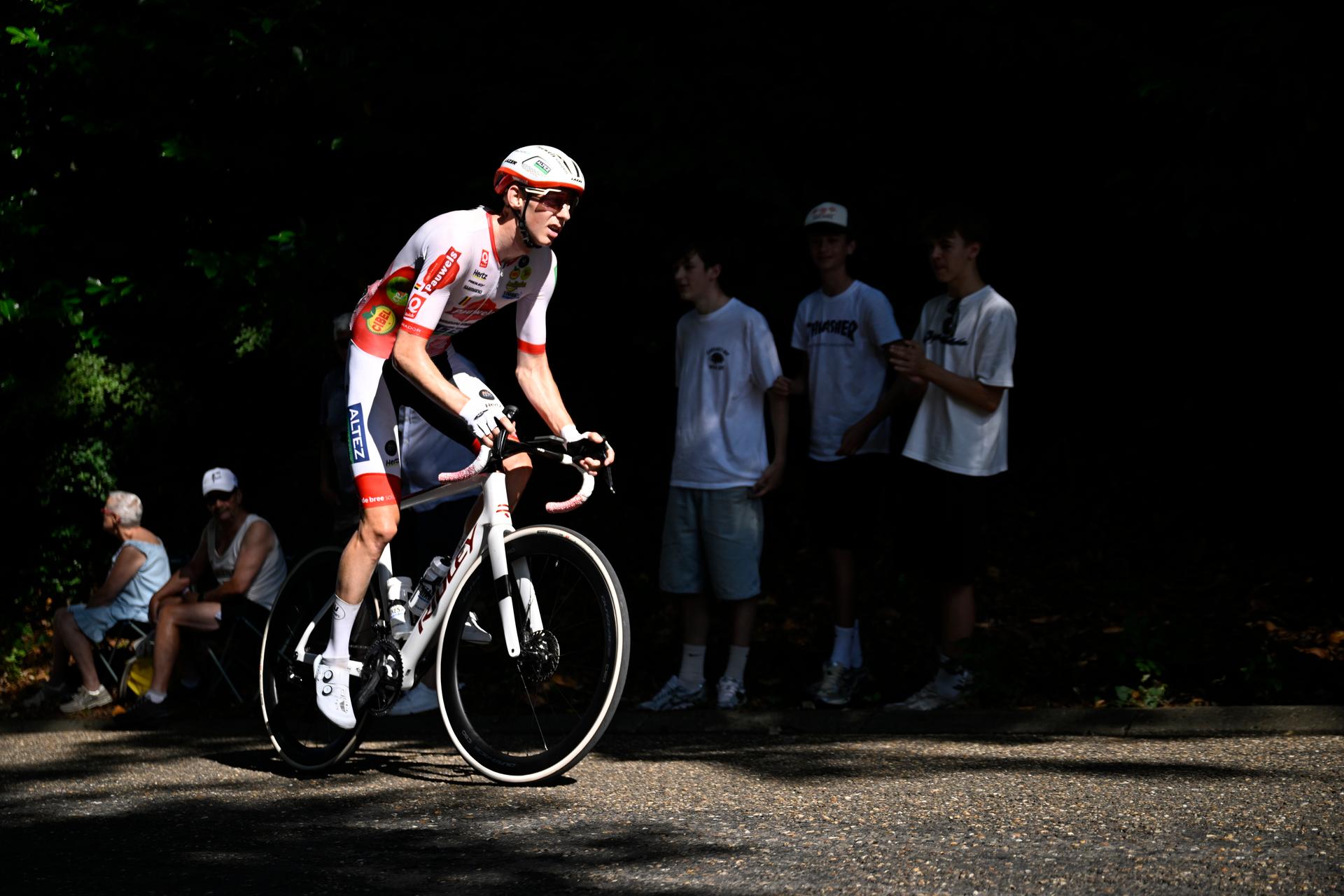 Belgian Michael Vanthourenhout of Pauwels Sauzen-Altez Industriebouw pictured in action during stage 4 of the Baloise Belgium Tour cycling race, 183,5km from Begijnendijk to Aarschot, on Saturday 20 June 2026. The Baloise Belgium Tour takes place from 17 to 21 June. BELGA PHOTO JASPER JACOBS
