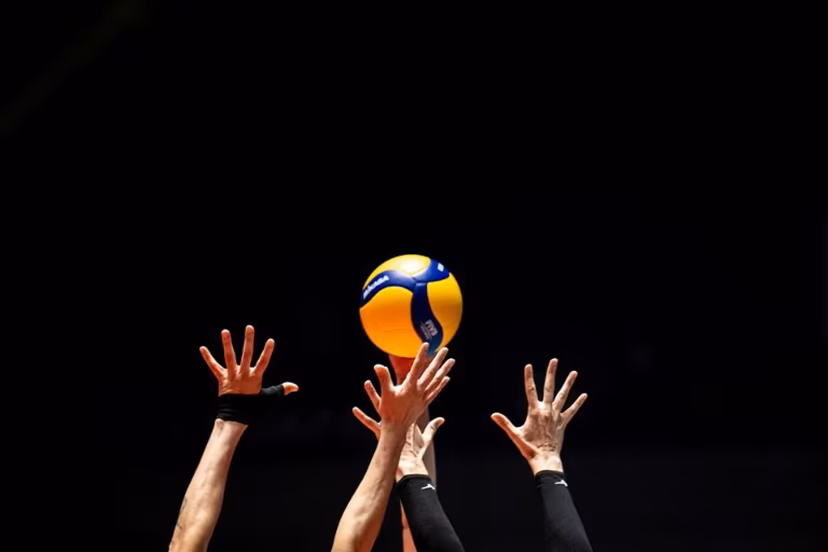 Puerto Rico's Paola Rojas (front L) and Brittany Abercrombie (front R) attempt to block a shot by Turkey's Ebrar Karakurt during the Volleyball World Cup 2023 women's match between Turkey and Puerto Rico in Tokyo on September 16, 2023. Philip FONG / AFP