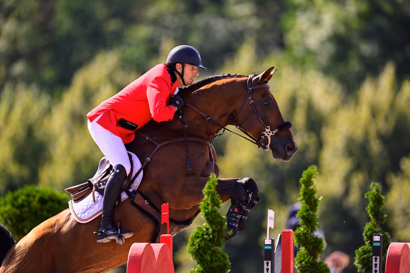 Belgian rider Gregory Wathelet and his horse Bond James Bond De Haypictured in action during the Equestrian Mixed Individual Jumping final at the Paris 2024 Olympic Games, on Tuesday 06 August 2024 in Paris, France. The Games of the XXXIII Olympiad are taking place in Paris from 26 July to 11 August. The Belgian delegation counts 165 athletes competing in 21 sports. BELGA PHOTO DIRK WAEM