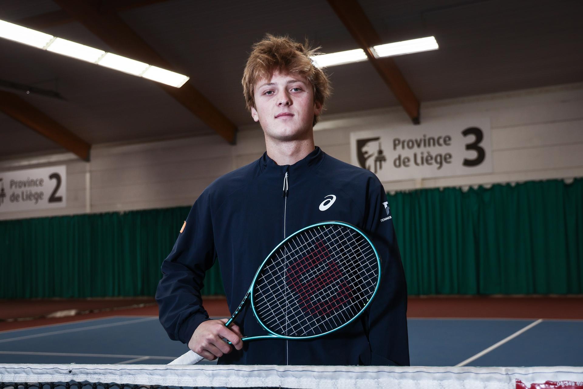 Belgian tennis player Jack Loge poses for the photographer at a press conference of Tennis Padel Pickleball Wallonie-Bruxelles, in Huy, on Friday 19 December 2025. BELGA PHOTO BRUNO FAHY