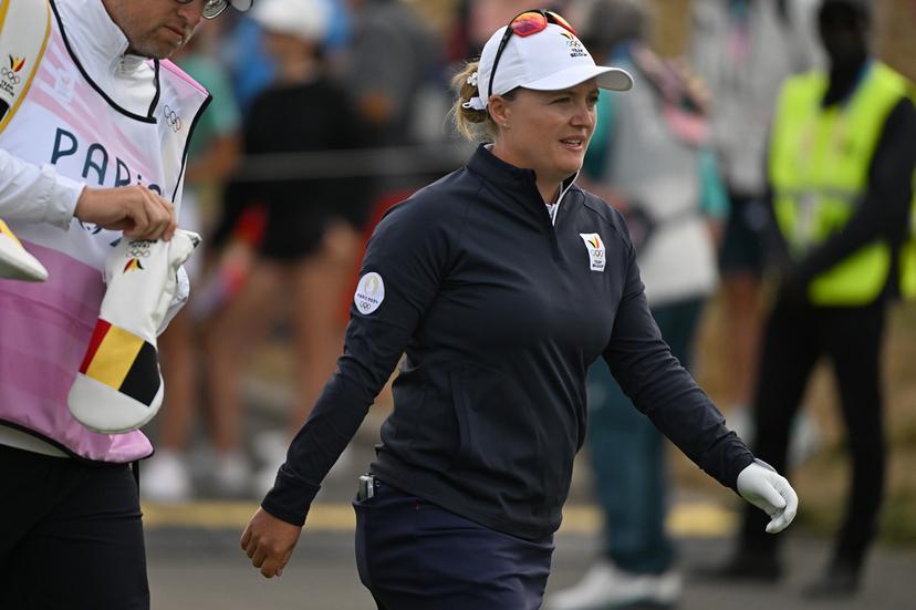 Belgium's Manon de Roey competes in Round 1 of the Women's Individual stroke play during the 2024 Paris Summer Olympics Golf Tournament, at Le Golf National course on August 7, 2024, Guyancourt, France. BELGA PHOTO ANTHONY BEHAR BENELUX ONLY