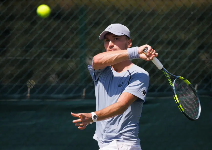 Belgian Raphael Collignon pictured in action during the afternoon training session the preparations ahead of the Wimbledon grand slam tennis tournament in London, Britain, Friday 26 June 2026. The main tournament is starting on Monday 29th June. BELGA PHOTO BENOIT DOPPAGNE