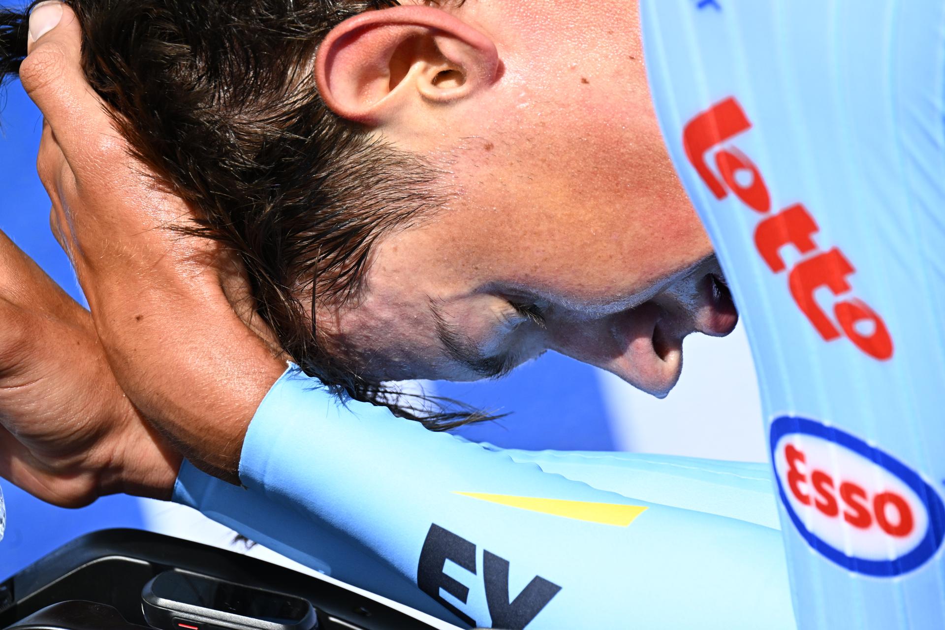 Belgian Matisse Van Kerckhove after the men's U23 individual time trial race (31,3km) at the cycling UCI Road World Championship, in Montreal, Canada, Monday 21 September 2026. BELGA PHOTO JASPER JACOBS