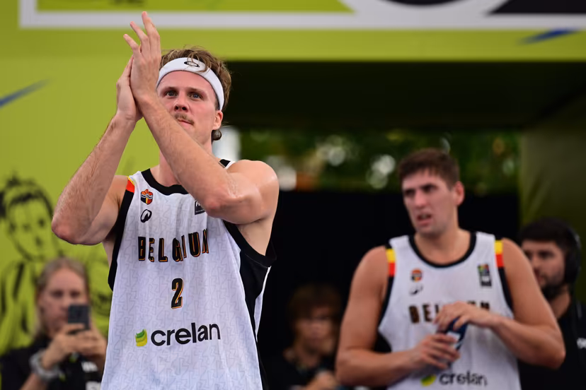 a 3x3 basketball game between Belgium and Switzerland, a qualifying game in Pool A at the men's FIBA 3x3 Europe Cup, on Saturday 12 September 2026 in Antwerp. BELGA PHOTO DIRK WAEM
