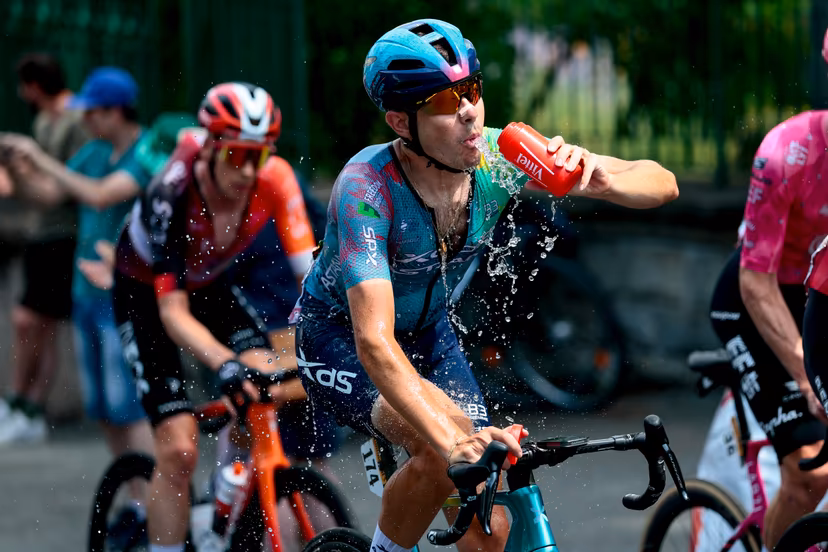 French Clement Champoussin of XDS Astana Team pictured in action during stage 10 of the 2025 Tour de France cycling, from Ennezat to Le Mont-Dore Puy de Sancy (169 km), on Monday 14 July 2025 in France. The 112th edition of the Tour de France starts on Saturday 5 July in Lille, France, and will finish in Paris, France on the 27th of July. BELGA PHOTO POOL LUCA BETTINI