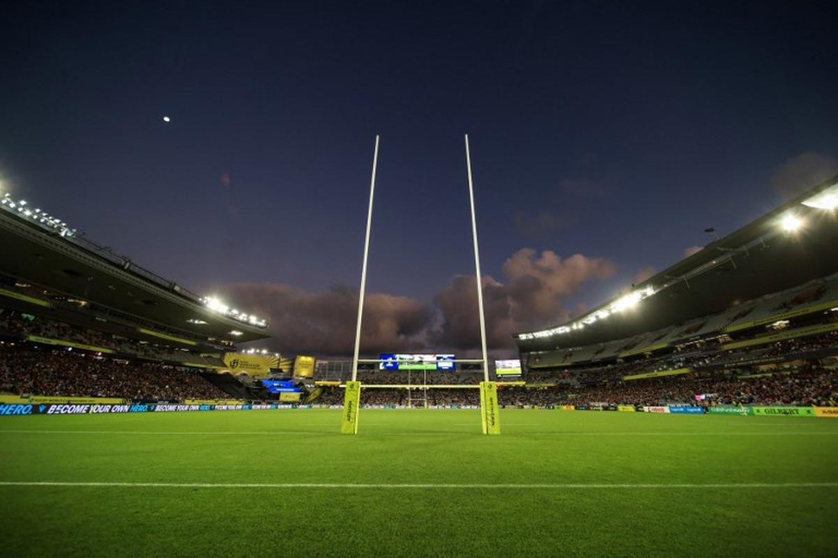 This general view shows the Eden Park before the New Zealand 2021 Women's Rugby World Cup semi-final match between New Zealand and France in Auckland on November 5, 2022. Marty MELVILLE / AFP