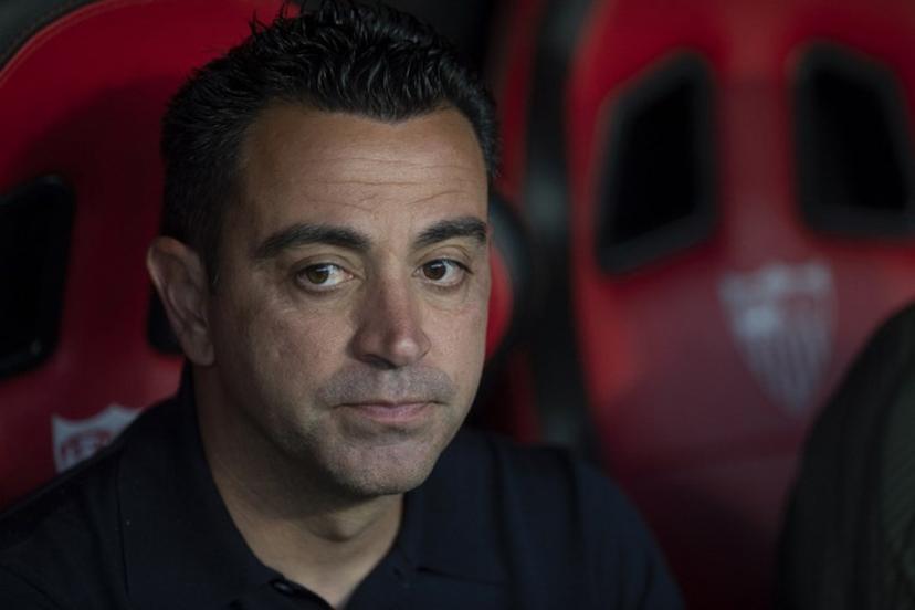 Barcelona's Spanish coach Xavi Hernandez is pictured prior to the Spanish league football match between Sevilla FC and FC Barcelona at the Ramon Sanchez Pizjuan stadium in Seville on May 26, 2024. JORGE GUERRERO / AFP