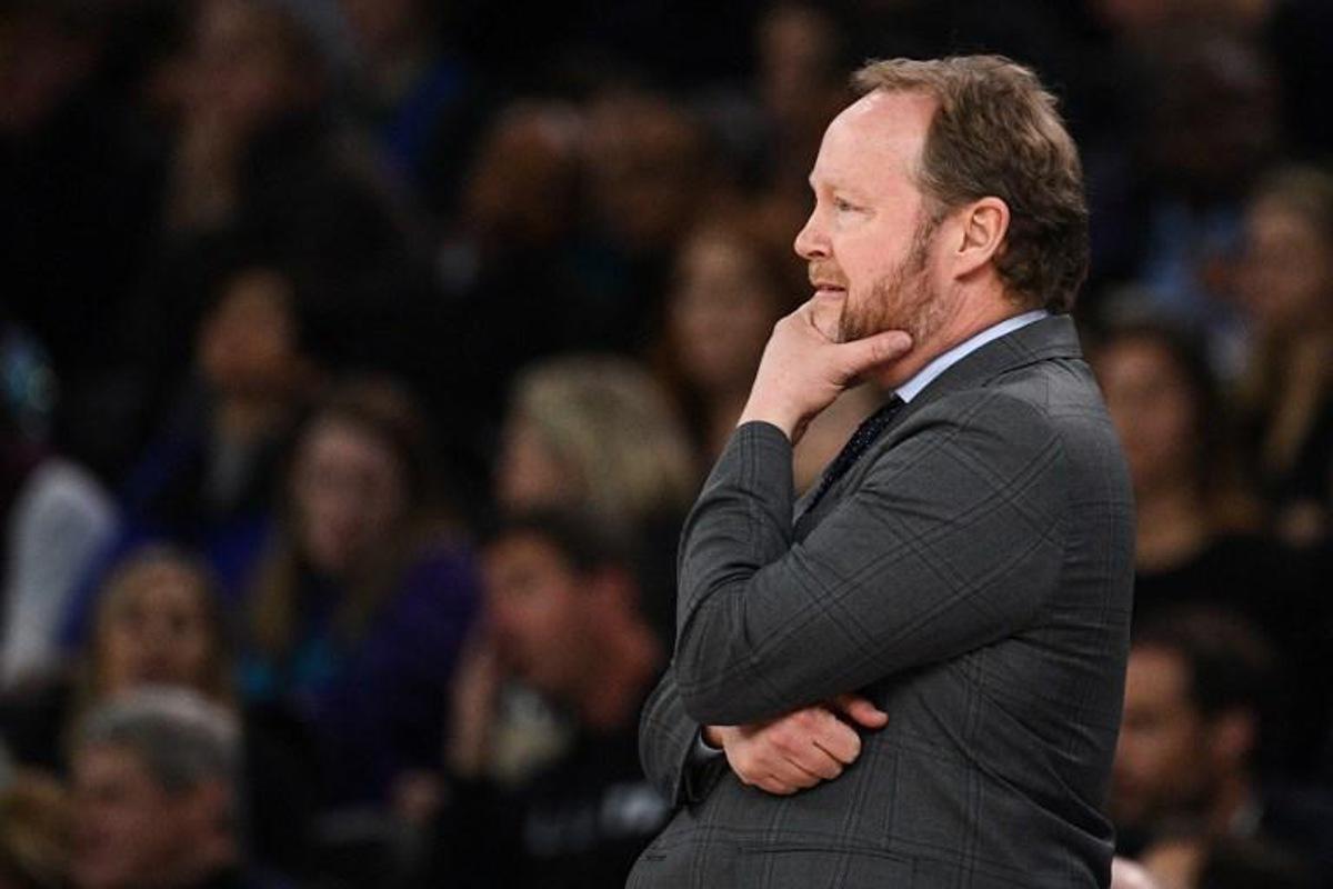 Milwaukee Bucks head coach Mike Budenholzer watches his players during the NBA basketball match between Milwaukee Bucks and Charlotte Hornets at The AccorHotels Arena in Paris on January 24, 2020. FRANCK FIFE / AFP