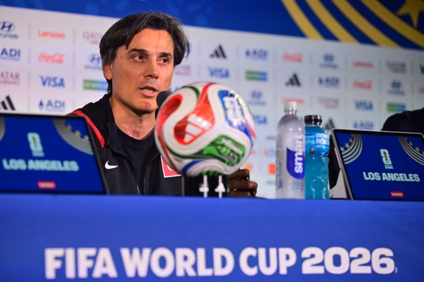 Turkey's Italian head coach Vincenzo Montella gives an MD-1 press conference at the Los Angeles Stadium in Inglewood, on June 24, 2026, on the eve of the 2026 World Cup Group D football match between Turkey and USA. Frederic J. Brown / AFP
