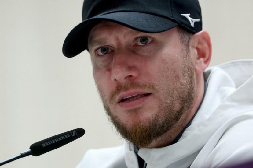AS Monaco's coach Sebastien Pocognoli gives a press conference on the eve of the UEFA Champions League league phase day 7 football match between Real Madrid CF and AS Monaco at Santiago Bernabeu Stadium in Madrid on January 19, 2026. Pierre-Philippe MARCOU / AFP