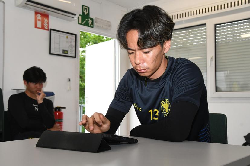 STVV's Ryotaro Ito pictured during the voting for the Pro League Awards 2026, at Belgian first league team Sint-Truiden VV, Tuesday 19 May 2026 in Sint-Truiden. The Pro League Awards are given at the end of the soccer season for the best players in the 1st and 2nd divisions of the 2025-2026 Belgian soccer championship, voted by the players of the Belgian Pro League. BELGA PHOTO JILL DELSAUX