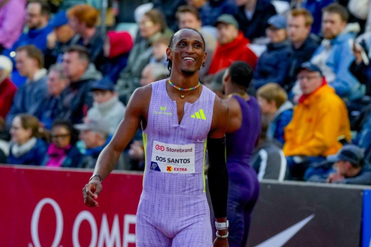 Brazil's Alison Dos Santos reacts prior to the Men's 400m Hurdles event of the Olso Diamond League athletics meeting in Oslo, Norway, on June 10, 2026. Heiko Junge / NTB / AFP