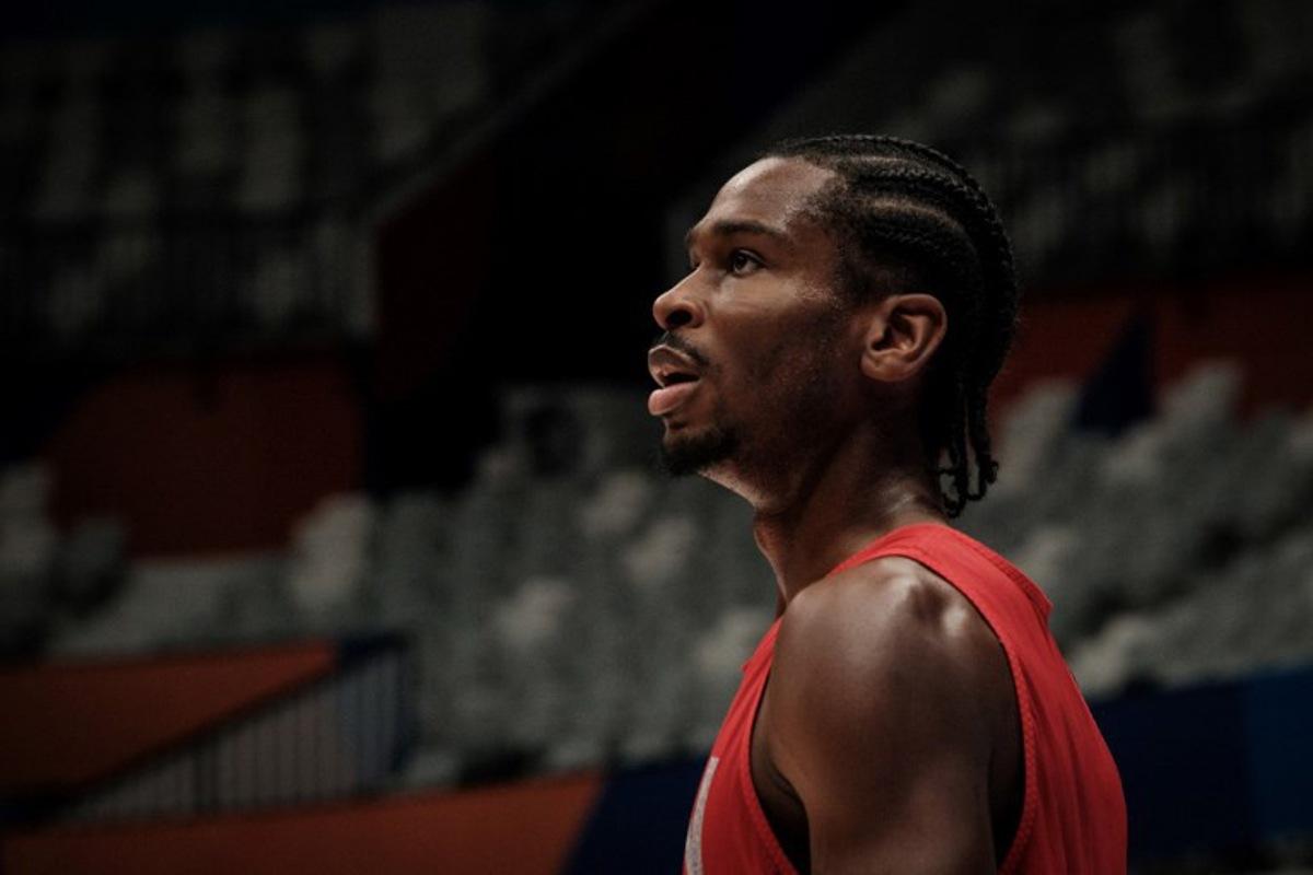 Canada's Shai Gilgeous-Alexander attends a training session at Indonesia Arena in Jakarta on August 23, 2023, two days before their FIBA Basketball World Cup match against France. Yasuyoshi CHIBA / AFP