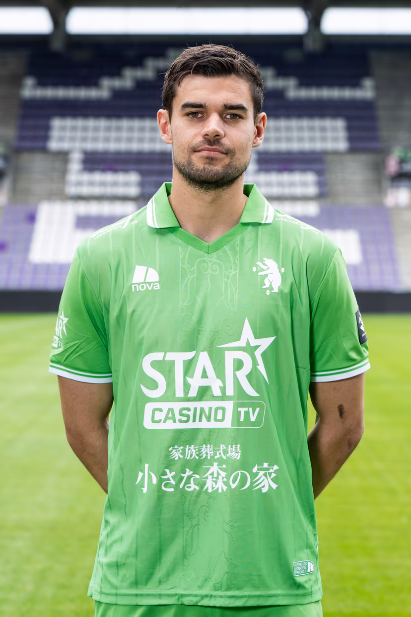 Beerschot's goalkeeper Nick Shinton poses for a portrait picture at the 2026-2027 season photoshoot of Belgian Jupiler Pro League team Beerschot VA, Thursday 30 July 2026 in Antwerp. BELGA PHOTO TOM GOYVAERTS